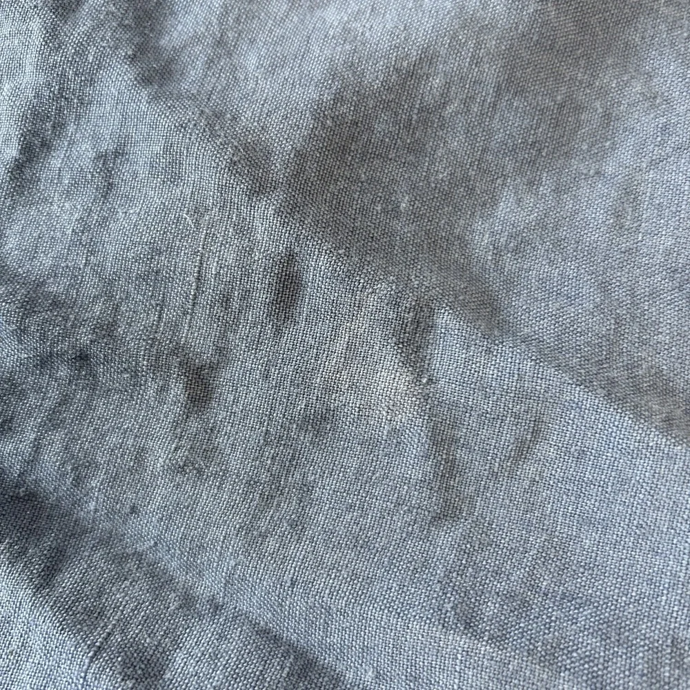 Serena & Lily Full/Queen Duvet Solid Blue 100% Linen 1 euro sham **READ‎